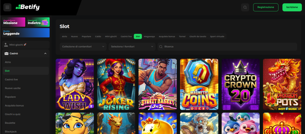 Codice bonus Betify gioco da casinò